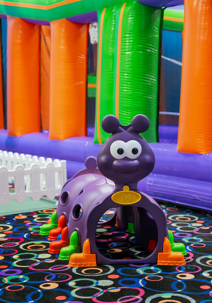 Toddler play tunnel and inflatables at 2 Hours of Freedom Crystal Lake
