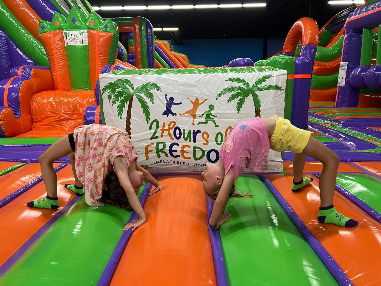 Indoor playground inflatables at 2 Hours of Freedom in Buffalo Grove IL
